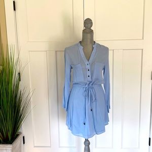 Beautiful Soft Blue Dress with Tie Front Detail